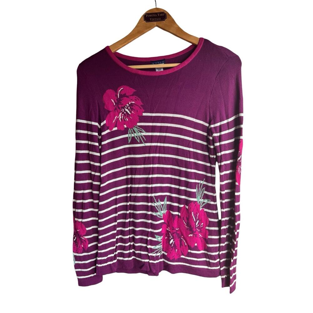 vintage y2k Purple Floral fairy grunge whimsigoth long Sleeve tunic top Size M